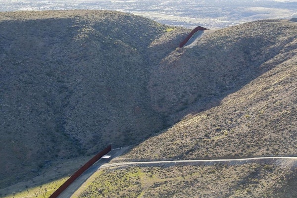 Incomplete Border Wall South Of Campo 2017 Photo By John Gibbins Sd Union Tribune
